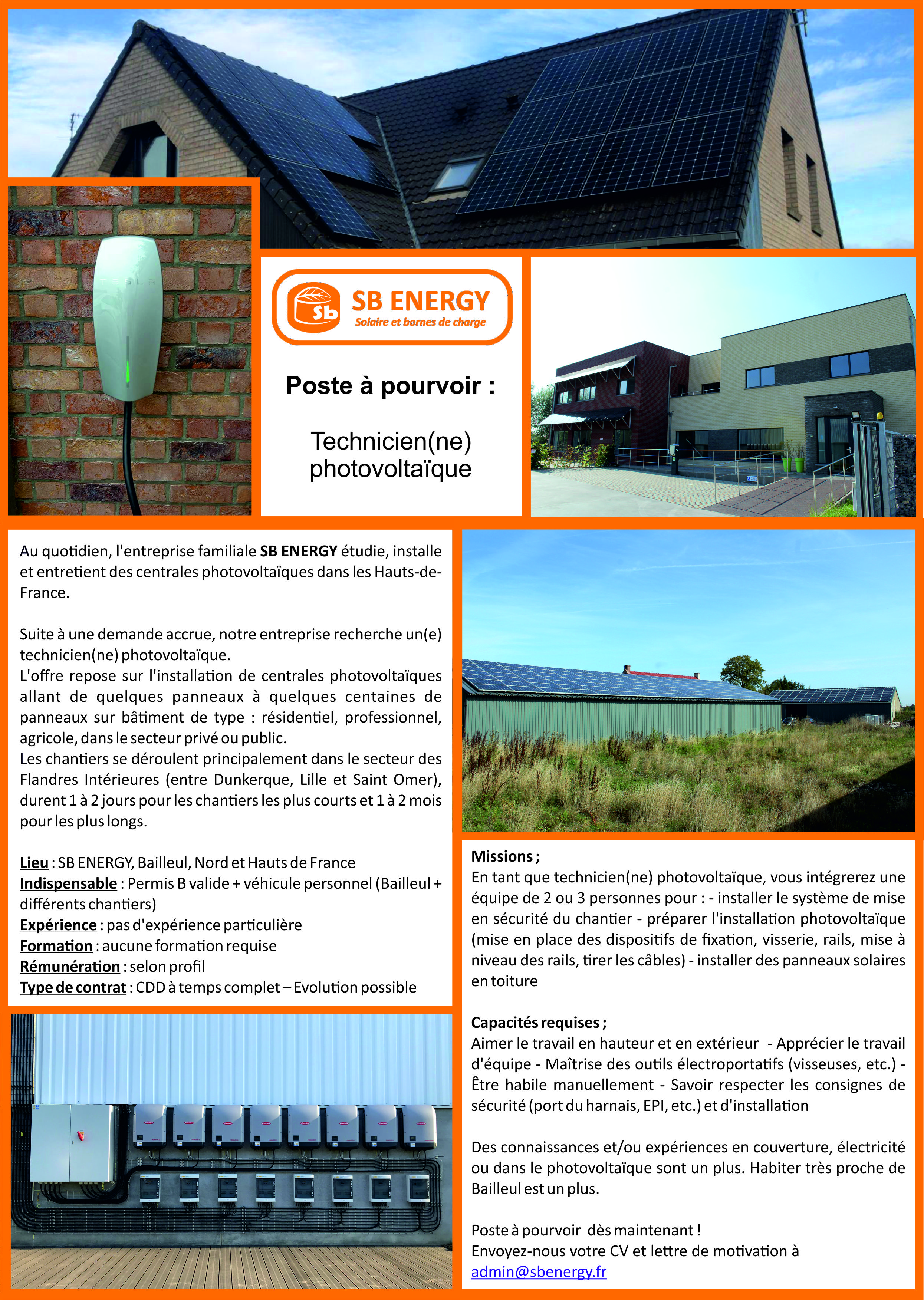 Recrutement technicien pv
