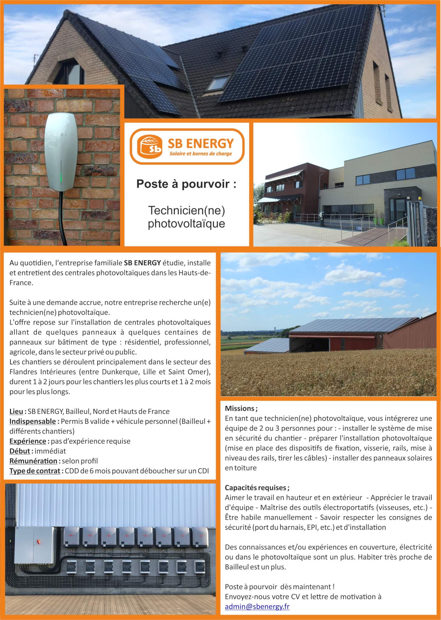 Recrutement technicien photovoltaïque